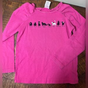 Gymboree 6 City Sidewalk Black White Kitty Shirt Top